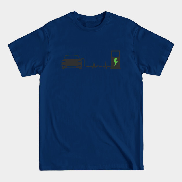 Disover Electric Car Heartbeat - Electric Car - T-Shirt