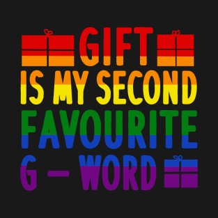 Gift G Word Gay Lesbian Pride Christmas T-Shirt