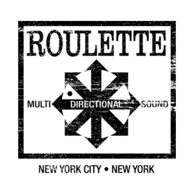 Disover ROULETTE RECORDS T-SHIRT - Defunct Record Label - Grunge Version - Roulette Records - T-Shirt