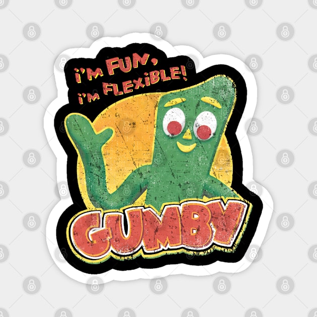 Gumby I'm Fun, i'm Flexible! Magnet by RAINYDROP