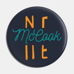 McCook Nebraska City Typography Pin