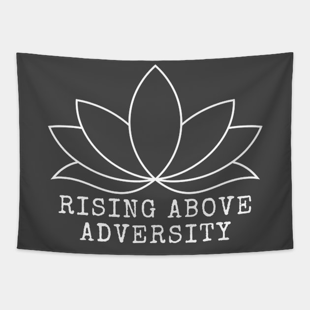 Rising Above Adversity - White Ink Print Tapestry by CuteBotss