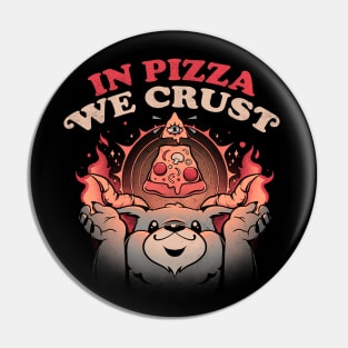 In Pizza We Crust - Cute Funny Evil Creepy Baphomet Gift Pin