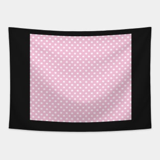 Pink and White Polka Dot Pattern Tapestry