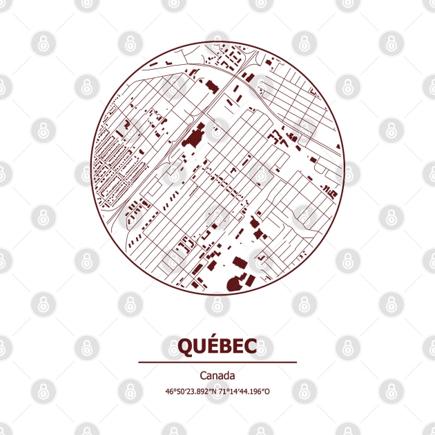 Quebec city map coordinates by SerenityByAlex