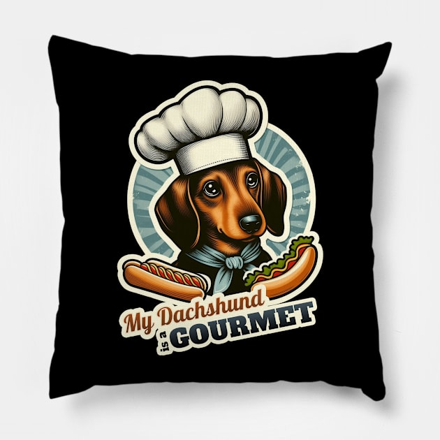 Gourmet Dachshund Pillow by k9-tee