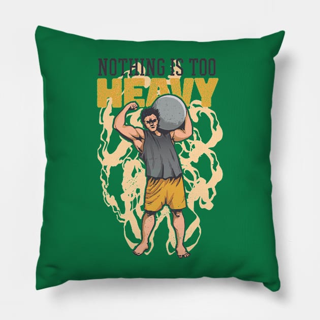 Heavy Powerlifter Pillow by Hamster Design