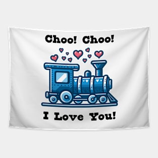 Train Valentine Tapestry