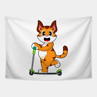 Tiger Scooter Tapestry