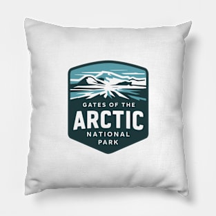 Gates of the Arctic National Park Landscape Emblem Pillow