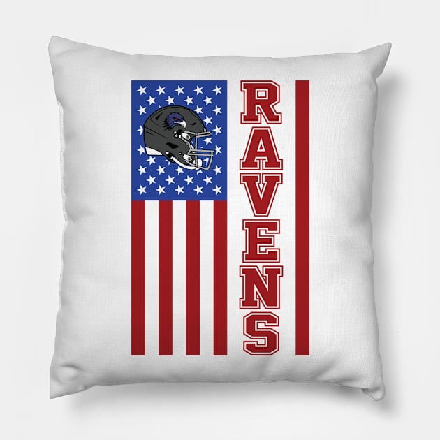 Ravens Football Team Pillow by Cemploex_Art