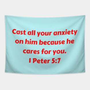 Bible Verse 1 Peter 5:7 Tapestry