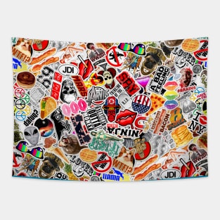 Sticker Bomb Sheet Tapestry