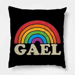 Gael - Retro Rainbow Flag Vintage-Style Pillow