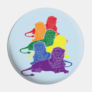 LGBT Gay Pride Lions Pin