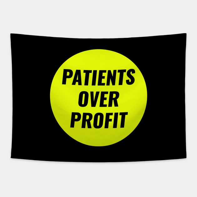 Patients Over Profit Tapestry by Football from the Left