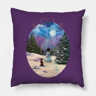 Good Night Mr. Snowman Pillow