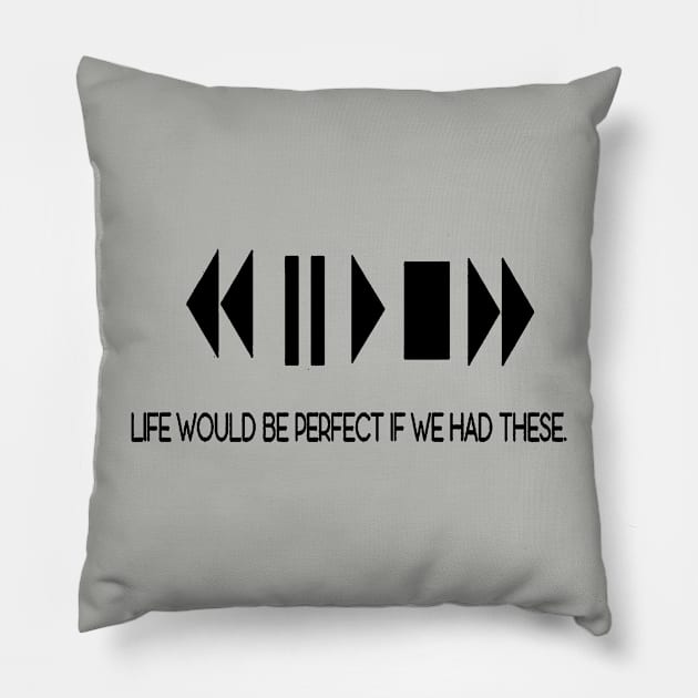 Life Would Be Perfect If We Had These Typewriter Font Quote Pillow by taiche