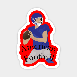 American football player in action Magnet