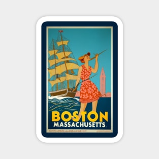 A Vintage Travel Art of Boston - Massachusetts - US Magnet