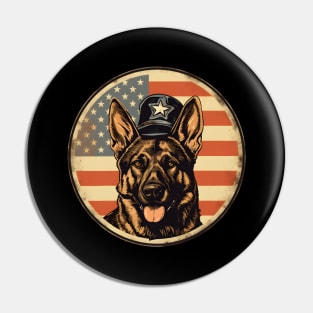 Patriotic German Shepherd Pin