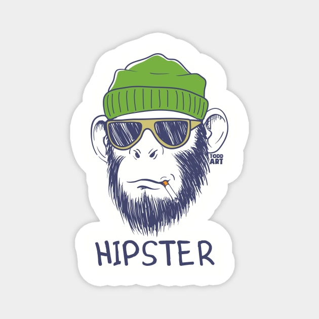 HIPSTER Magnet by toddgoldmanart