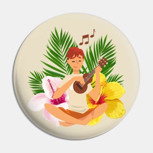 Ukulele Player Pin