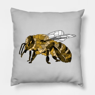 Honey Bee Geometric Sketch Design Pillow