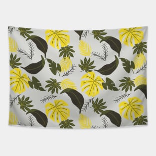 Tropical leaves pattern Tapestry