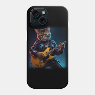 Rockstar Cat Guitar Phone Case