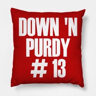 Down 'N Purdy #13 Brock Purdy American Football Quarterback Pillow