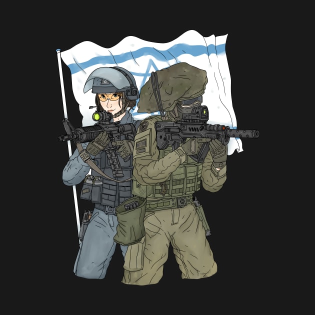 Israeli soldiers and police, IDF. by JJadx