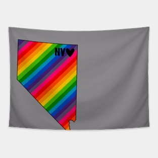 USA States: Nevada (rainbow) Tapestry