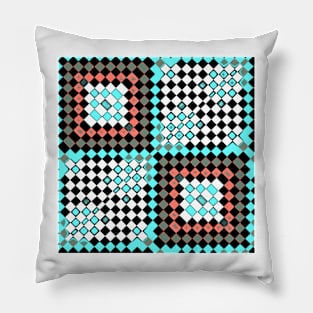 Geometric Rainbow Pillow