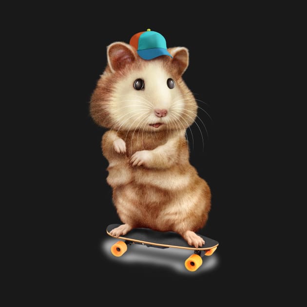 HAMSTER SKATEBOARDING by ADAMLAWLESS