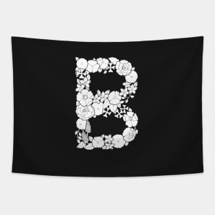 Floral Letter B Tapestry