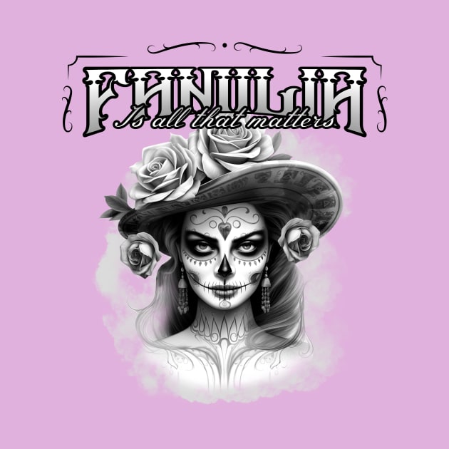 Familia Is All That Matters dia de los muertos chicano by Tip Top Tee's