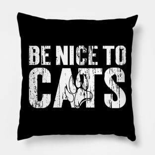Be nice to Cats Vintage v3 Pillow
