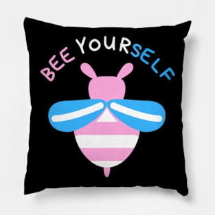 Bee Yourself Transgender Flag Colors Pride Pillow