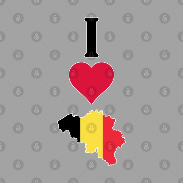 I Love Belgium Vertical I Heart Country Flag Map by Sports Stars ⭐⭐⭐⭐⭐