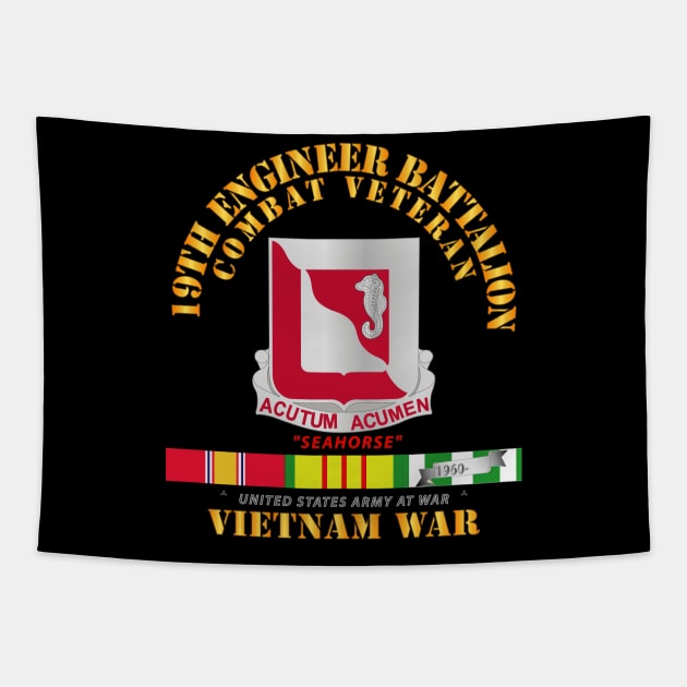 19th Engineer Battalion - w VN SVC Tapestry by twix123844