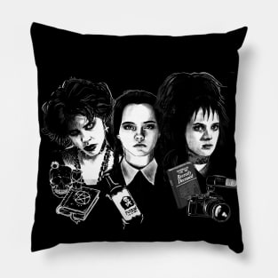 Bad Girls - Wednesday Addams, Nancy Downs and Lydia Deetz Pillow