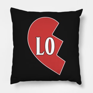 Love Half Hearts Couple Shirts Valentines Day Pillow