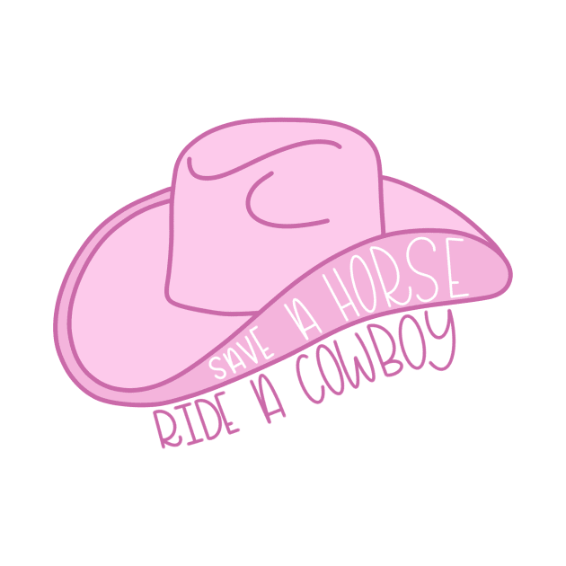 Save a Horse Ride a Cowboy hat in pink by trippyzipp