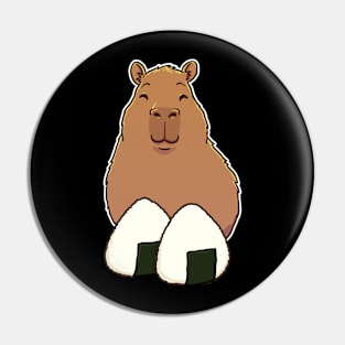 Capybara Rice Balls Pin