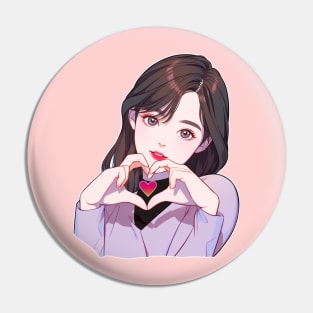 I love you heart gesture Pin