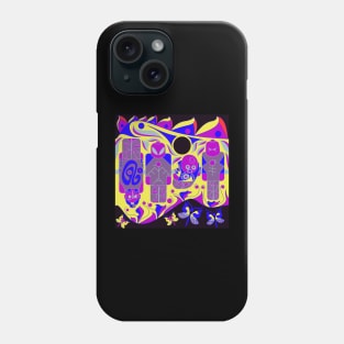 the alien mystery in game board ecopop pattern Phone Case