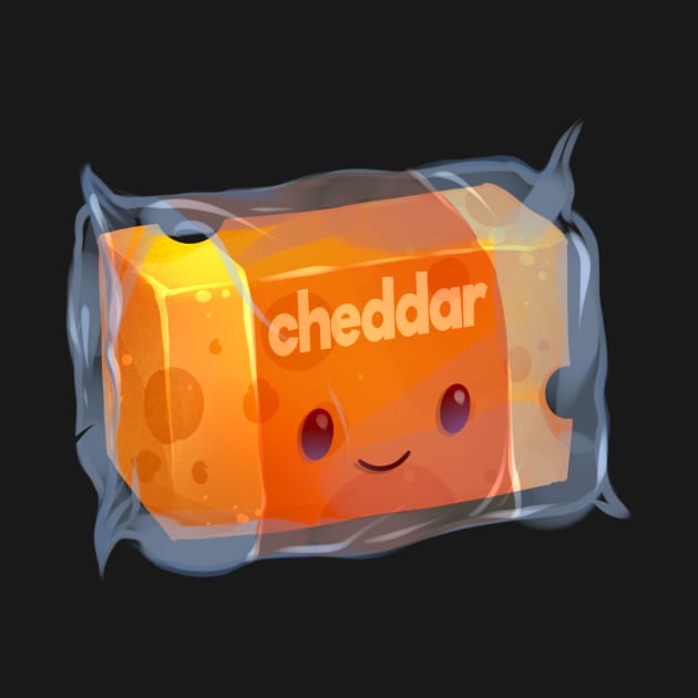 Cute Cheddar Cheese Block by Claire Lin