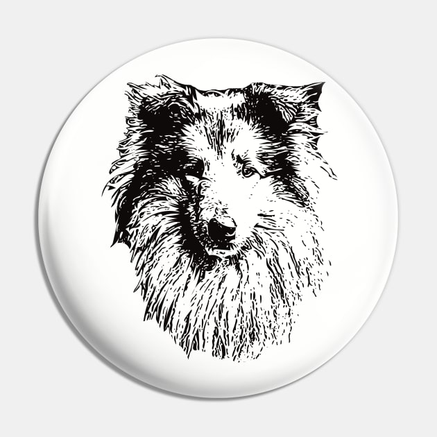 Rough Collie gift for Collie Owners Pin by DoggyStyles