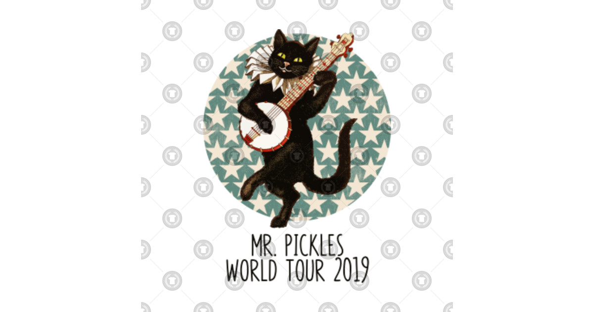 Banjo Cat Mr Pickles World Tour Funny Cat T Shirt Apparel